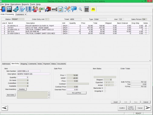 OE-Item-Entry