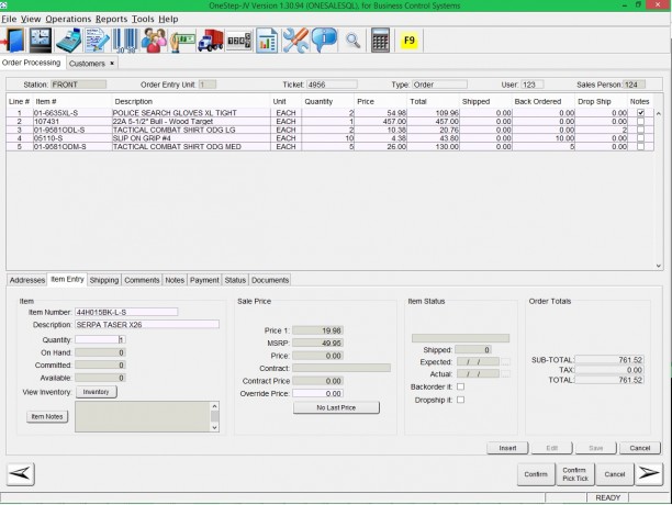 OE-Item-Entry
